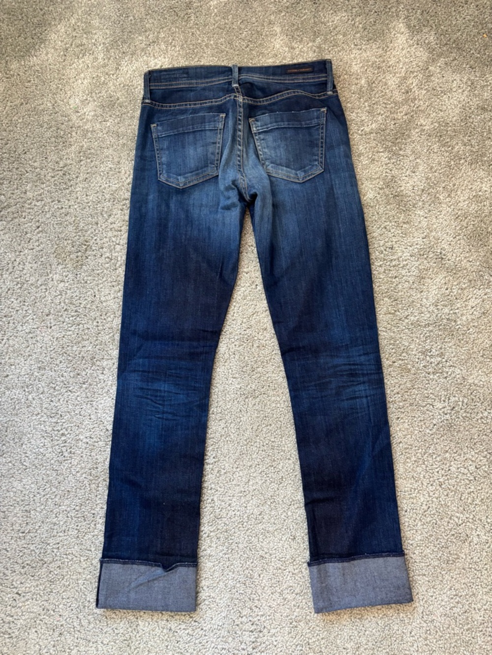 Citizens of Humanity Dani Straight Leg Jeans Women’s Size 24 Dark Wash Mid Rise - Picture 5 of 16